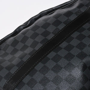 極美品 LOUIS VUITTON ルイヴィトン キーポルバンドリエール55 ボストンバッグ N41413 ダミエグラフィット ブラック 中古 4a008980