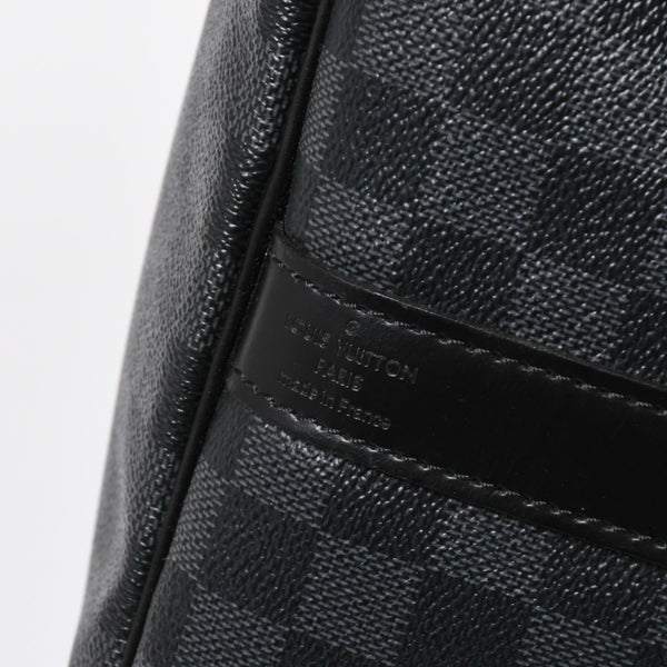 極美品 LOUIS VUITTON ルイヴィトン キーポルバンドリエール55 ボストンバッグ N41413 ダミエグラフィット ブラック 中古 4a008980