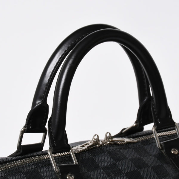 極美品 LOUIS VUITTON ルイヴィトン キーポルバンドリエール55 ボストンバッグ N41413 ダミエグラフィット ブラック 中古 4a008980