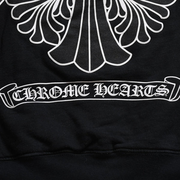 CHROME HEARTS クロムハーツ ダブルフェイス ジップアップ フーディー サイズS CHプラス ダガージップ ブラック 美品 中古 4a008902