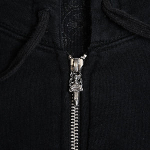CHROME HEARTS クロムハーツ ダブルフェイス ジップアップ フーディー サイズS CHプラス ダガージップ ブラック 美品 中古 4a008902