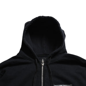 CHROME HEARTS クロムハーツ ダブルフェイス ジップアップ フーディー サイズS CHプラス ダガージップ ブラック 美品 中古 4a008902