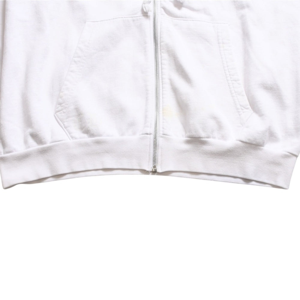 CHROME HEARTS クロムハーツ ジップアップ フーディー パーカー サイズL ダガージップ スクロールラベル ホワイト 美品 中古 4a008911
