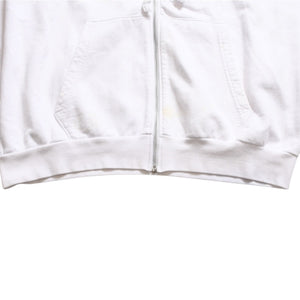 CHROME HEARTS クロムハーツ ジップアップ フーディー パーカー サイズL ダガージップ スクロールラベル ホワイト 美品 中古 4a008911