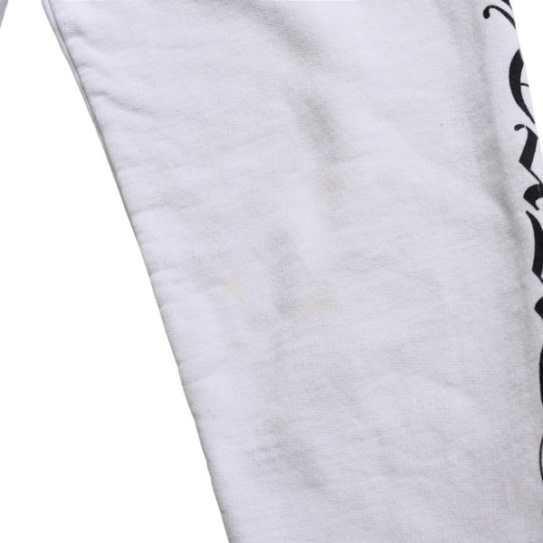 CHROME HEARTS クロムハーツ ジップアップ フーディー パーカー サイズL ダガージップ スクロールラベル ホワイト 美品 中古 4a008911