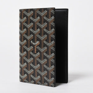 Like new GOYARD Pass Case Passport Case Grenelle PVC Coated Canvas Black Used 4a009231