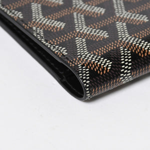 Like new GOYARD Pass Case Passport Case Grenelle PVC Coated Canvas Black Used 4a009231