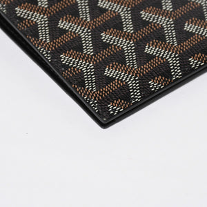 Like new GOYARD Pass Case Passport Case Grenelle PVC Coated Canvas Black Used 4a009231