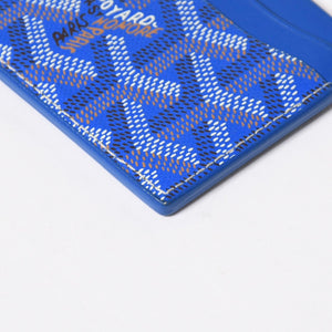 極美品 GOYARD ゴヤール サン シュルピス カードケース カードホルダー STSULPPMLTY10CL10X PVC レザー ブルー 中古 4a009214