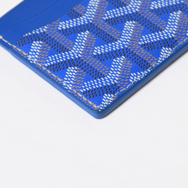 極美品 GOYARD ゴヤール サン シュルピス カードケース カードホルダー STSULPPMLTY10CL10X PVC レザー ブルー 中古 4a009214