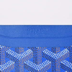 極美品 GOYARD ゴヤール サン シュルピス カードケース カードホルダー STSULPPMLTY10CL10X PVC レザー ブルー 中古 4a009214