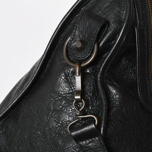 Very Good Condition BALENCIAGA Balenciaga The City 2WAY Handbag 115748 Black Lambskin Shoulder Bag Bronze Hardware 4a009043
