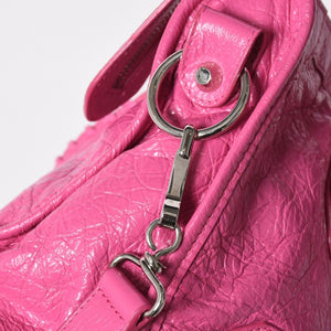Very Good Condition BALENCIAGA Classic City Small Handbag 431621 Leather Pink Gold Hardware Used 4a009033