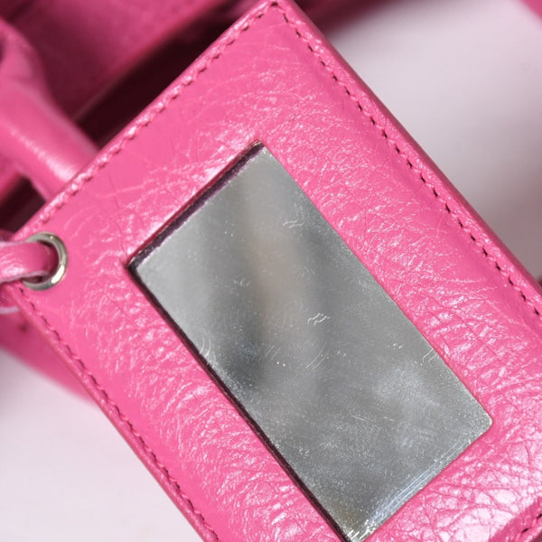 Very Good Condition BALENCIAGA Classic City Small Handbag 431621 Leather Pink Gold Hardware Used 4a009033