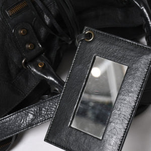 Very Good Condition BALENCIAGA Balenciaga The City 2WAY Handbag 115748 Shoulder Bag Black Silver Hardware Used 4a009044