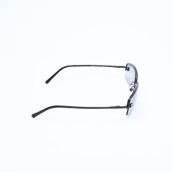 Very good condition CHANEL half rim sunglasses eyewear 4093-B c.170/11 size 56□16 130 here mark rhinestone used 4a008584