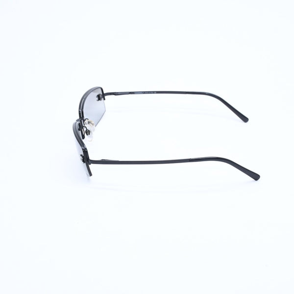 Very good condition CHANEL half rim sunglasses eyewear 4093-B c.170/11 size 56□16 130 here mark rhinestone used 4a008584