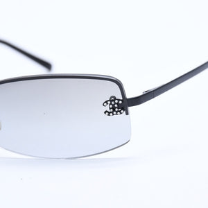 Very good condition CHANEL half rim sunglasses eyewear 4093-B c.170/11 size 56□16 130 here mark rhinestone used 4a008584