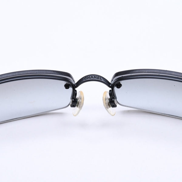 Very good condition CHANEL half rim sunglasses eyewear 4093-B c.170/11 size 56□16 130 here mark rhinestone used 4a008584
