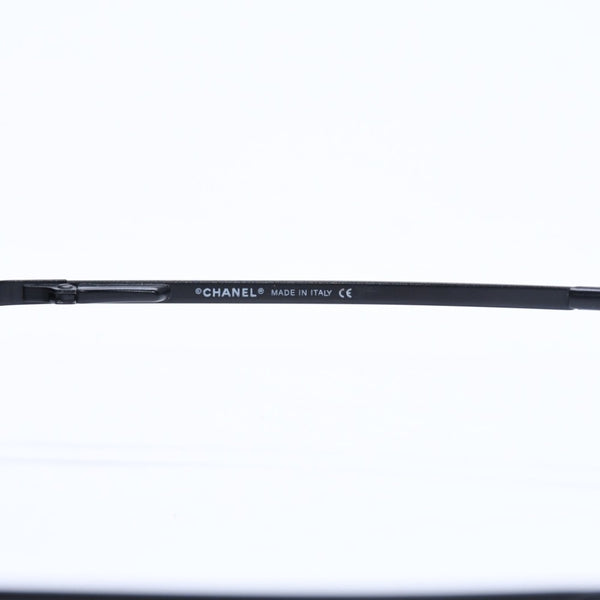 Very good condition CHANEL half rim sunglasses eyewear 4093-B c.170/11 size 56□16 130 here mark rhinestone used 4a008584