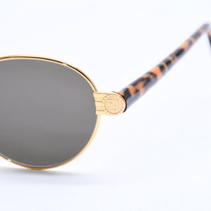 極美品 FENDI フェンディ サングラス アイウェア FS 303 サイズ48□18 140 べっ甲カラー ゴールド メタル アセテート 中古 4a008505