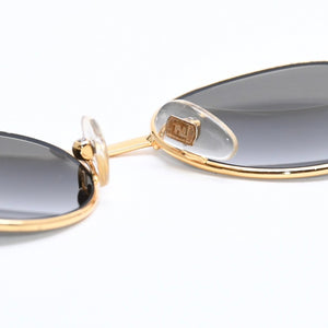 極美品 FENDI フェンディ サングラス アイウェア FS 303 サイズ48□18 140 べっ甲カラー ゴールド メタル アセテート 中古 4a008505