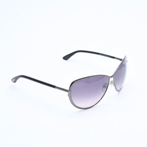 極美品 TOM FORD トムフォード サングラス アイウェア TF181 08B サイズ63◻︎11 130 イタリア製 ブラウン シルバー金具 中古 4a008435