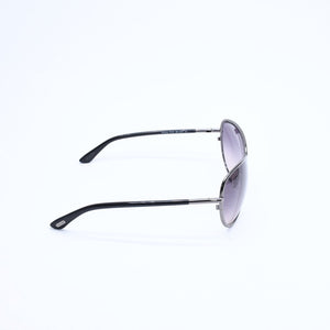 極美品 TOM FORD トムフォード サングラス アイウェア TF181 08B サイズ63◻︎11 130 イタリア製 ブラウン シルバー金具 中古 4a008435
