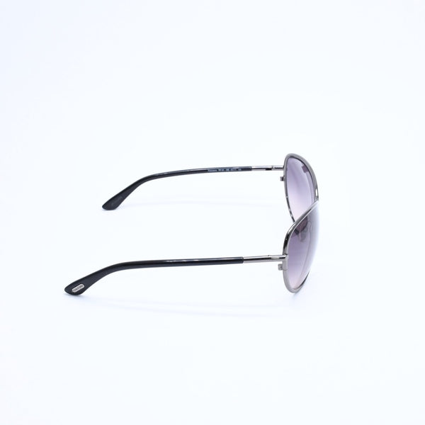 極美品 TOM FORD トムフォード サングラス アイウェア TF181 08B サイズ63◻︎11 130 イタリア製 ブラウン シルバー金具 中古 4a008435