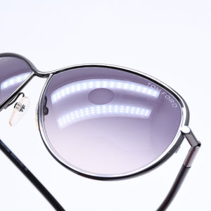 極美品 TOM FORD トムフォード サングラス アイウェア TF181 08B サイズ63◻︎11 130 イタリア製 ブラウン シルバー金具 中古 4a008435