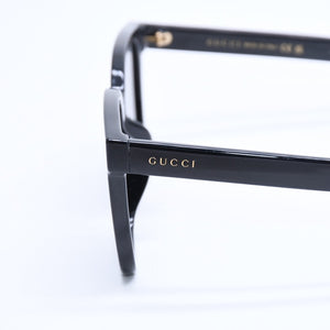 極美品 GUCCI グッチ サングラス ウェリントン GG1346SK アセテート ブラック ゴールド金具 サイズ56◻︎19 中古 4a008497