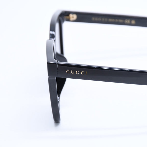 極美品 GUCCI グッチ サングラス ウェリントン GG1346SK アセテート ブラック ゴールド金具 サイズ56◻︎19 中古 4a008497