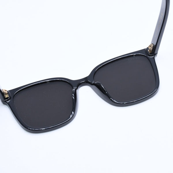 極美品 GUCCI グッチ サングラス ウェリントン GG1346SK アセテート ブラック ゴールド金具 サイズ56◻︎19 中古 4a008497