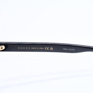 極美品 GUCCI グッチ サングラス ウェリントン GG1346SK アセテート ブラック ゴールド金具 サイズ56◻︎19 中古 4a008497