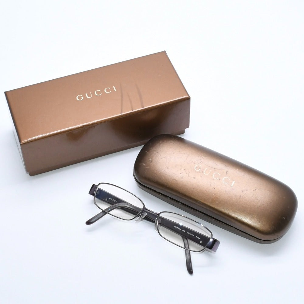 GUCCI Gucci Prescription Glasses Eyewear GG-9682J 8U9 Size 53□16-140 Clear Lens Brown Good Condition Used 4a008283