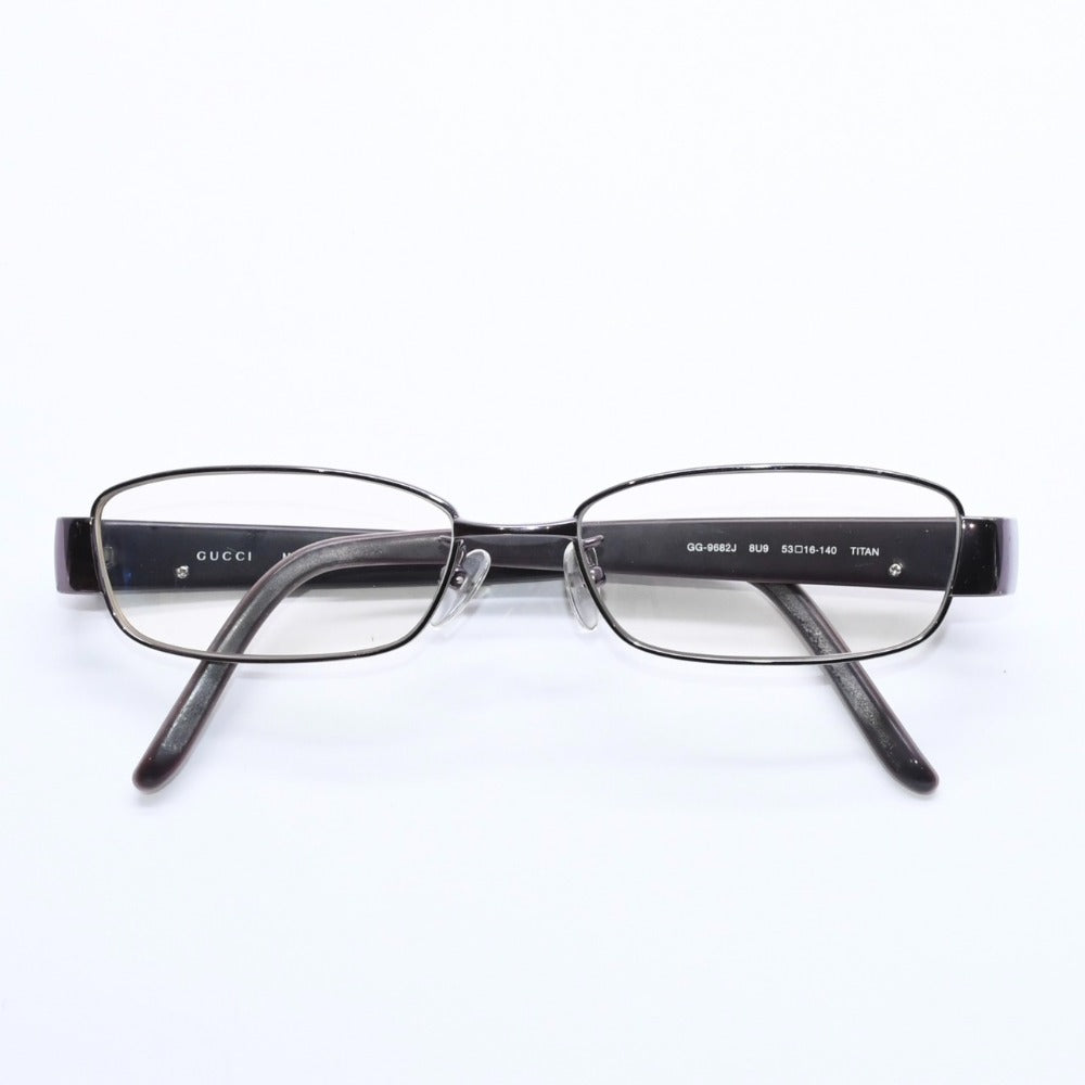 GUCCI Gucci Prescription Glasses Eyewear GG-9682J 8U9 Size 53□16-140 Clear Lens Brown Good Condition Used 4a008283