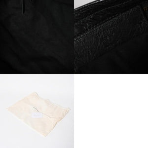 Very Good Condition BALENCIAGA Balenciaga The City 2WAY Handbag 115748 Black Lambskin Shoulder Bag Bronze Hardware 4a009043