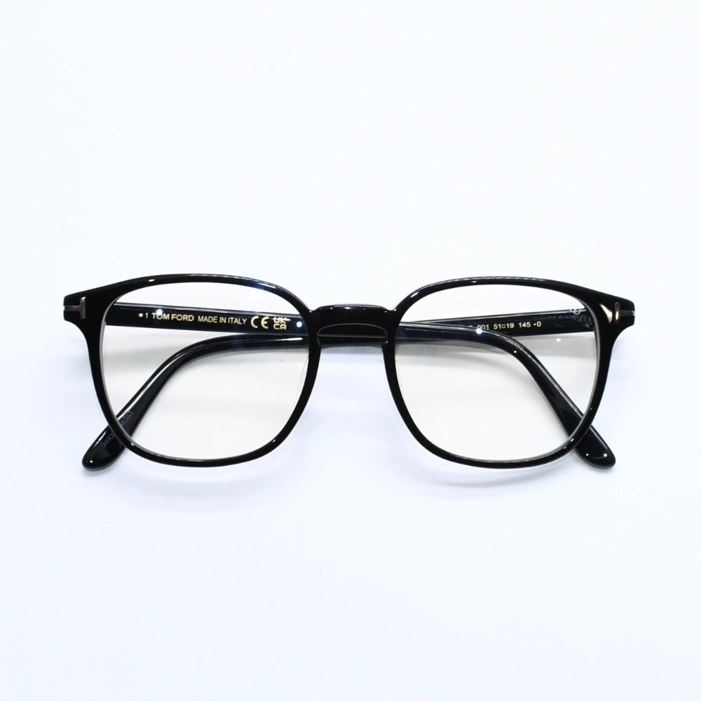 Like new TOM FORD Date glasses eyewear TF 5797-K-B 001 Size 51□19 145 Black Acetate Used 4a008474