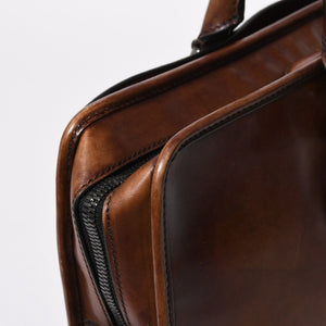 Berluti Angour 2WAY Handbag Calligraphy Scritto Swipe Patine Leather Briefcase Business Bag Brown Good Condition Used 4a008937