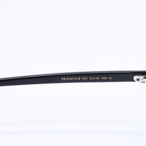 Like new TOM FORD Date glasses eyewear TF 5797-K-B 001 Size 51□19 145 Black Acetate Used 4a008474