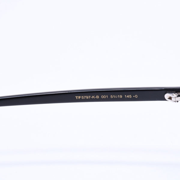 Like new TOM FORD Date glasses eyewear TF 5797-K-B 001 Size 51□19 145 Black Acetate Used 4a008474