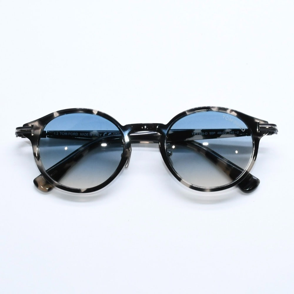 Very good condition TOM FORD Sunglasses Eyewear TF1150-D 55P Size 48□22 140 Clear Black Asian Fit Used 4a008471