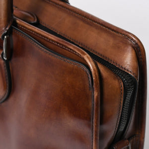 Berluti Angour 2WAY Handbag Calligraphy Scritto Swipe Patine Leather Briefcase Business Bag Brown Good Condition Used 4a008937