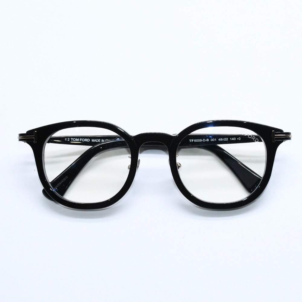Like new TOM FORD Date glasses eyewear TF6009-D-B 001 Size 48□22 140 Black Acetate Used 4a008472