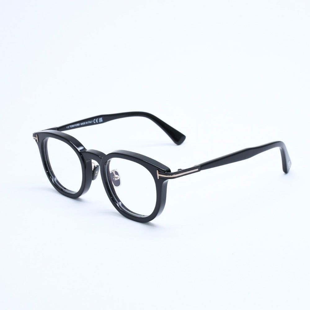 Like new TOM FORD Date glasses eyewear TF6009-D-B 001 Size 48□22 140 Black Acetate Used 4a008472