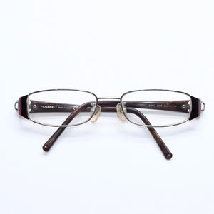 CHANEL eyeglasses, Coco Mark design, brown, clear lenses, silver hardware, 2105T, size 57◻17 Excellent condition, used item 4a008289