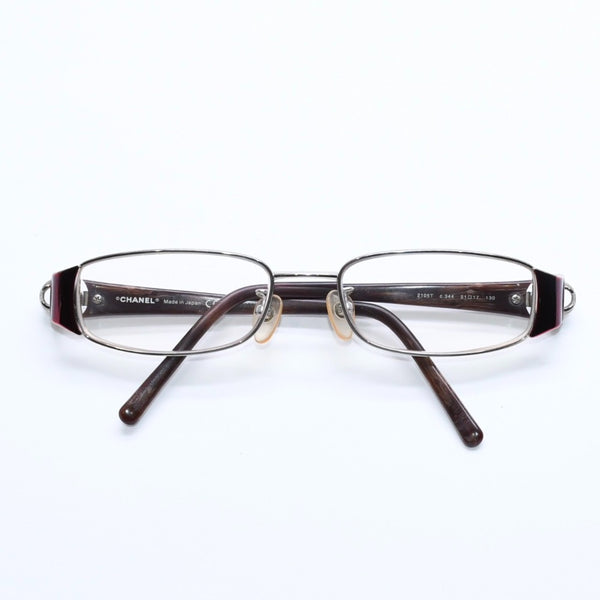 CHANEL eyeglasses, Coco Mark design, brown, clear lenses, silver hardware, 2105T, size 57◻17 Excellent condition, used item 4a008289