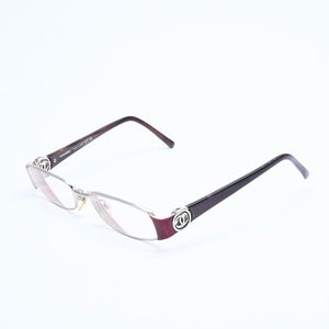CHANEL eyeglasses, Coco Mark design, brown, clear lenses, silver hardware, 2105T, size 57◻17 Excellent condition, used item 4a008289