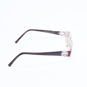 CHANEL eyeglasses, Coco Mark design, brown, clear lenses, silver hardware, 2105T, size 57◻17 Excellent condition, used item 4a008289