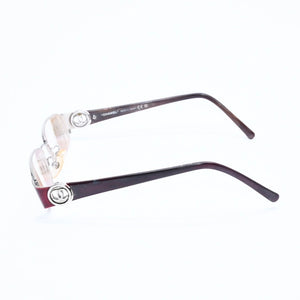 CHANEL eyeglasses, Coco Mark design, brown, clear lenses, silver hardware, 2105T, size 57◻17 Excellent condition, used item 4a008289